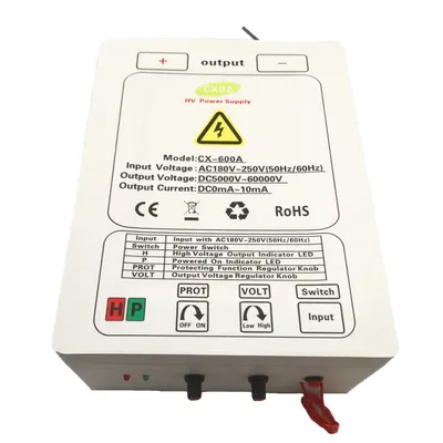 High Voltage Power Supply 5KV - 60KV CX-600A ,Electrostatic Ionization , Spraying ,