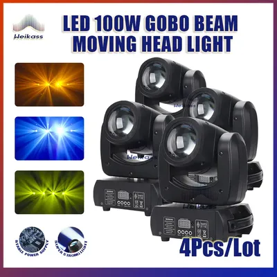 4Pcs/Lot 100W LED Beam Gobo Moving Head Stage Light Dazzling Effect DMX for Club KTV Disco DJ Party Lighting Moving Head Stage