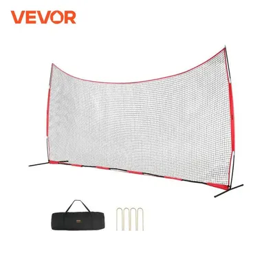 VEVOR Barricade Backstop Net Ball Sport Barrier Netting Portable Practice Equipment with Carry Bag