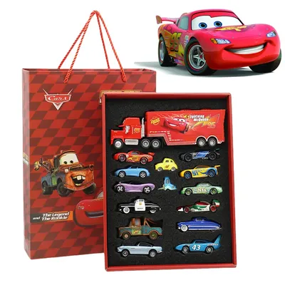 8/13/15Pcs Disney Pixar Cars Gift Box Metal Diecast lightning McQueen Car Model Toy Jackson Uncle