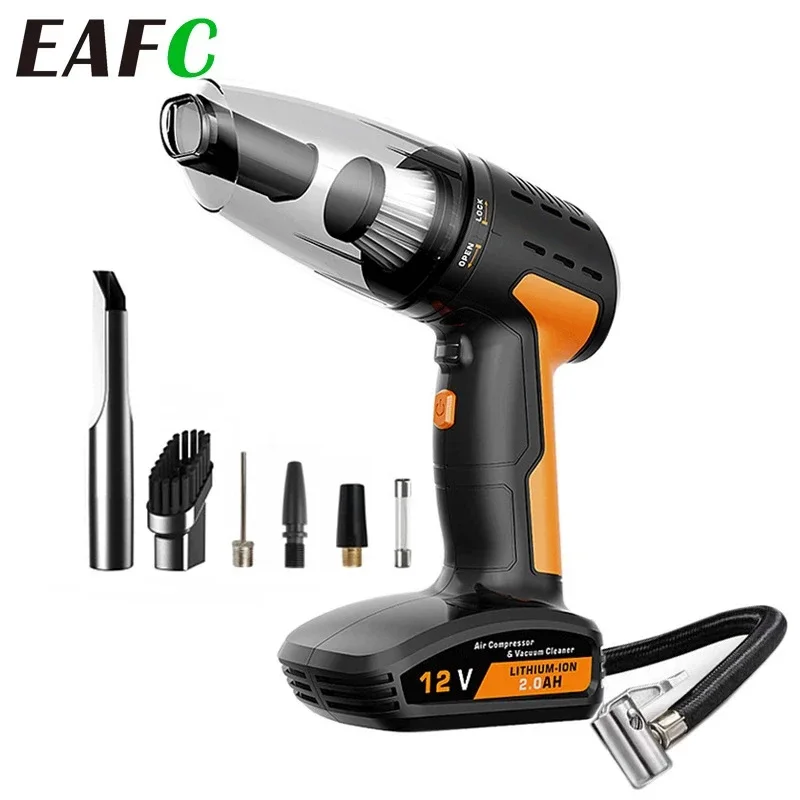 EAFC 4 en 1 pompe à Air de voiture et aspirateur de voiture 150PSI pompe à pneus sans fil/filaire compresseur d