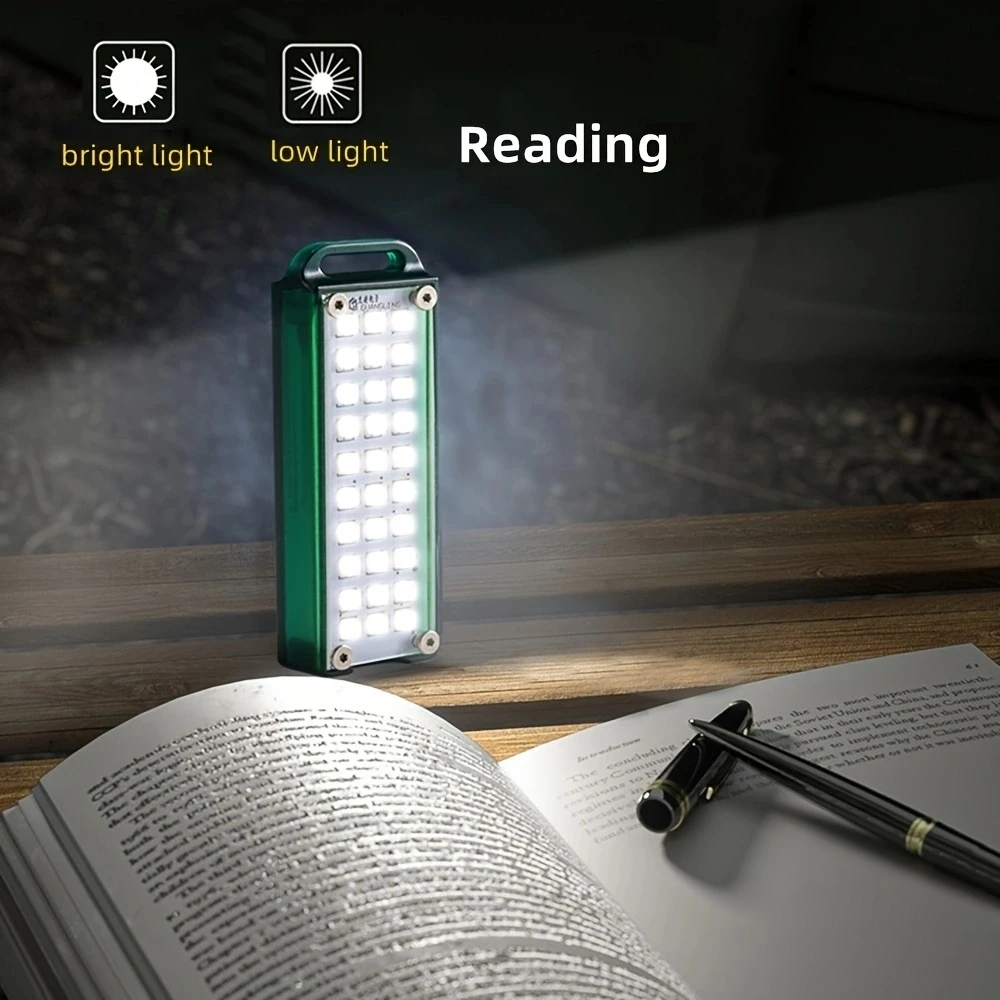Mini-LED-Schlüsselanhänger-Licht, tragbar, Tasche, USB wiederaufladbar, helles Schlüssellicht, Laterne, Camping, Wandern, Rucksack, Notfall, Buchlampe Image