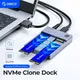 ORICO M.2 NVMe Cloner Dual Bay NVMe USB C a NVMe SSD Custodia Duplicatore M.2 in alluminio Clone
