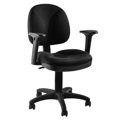 National Public Seating CTC-A Swivel Task Chair w/ Mid Back & Padded Seat, Black