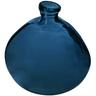 Atmosphera - Vase Dame Jeanne - recyceltes Glas - sturmblau d 33 cm Blau