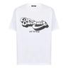 Balmain Mens 70s Logo Print T-Shirt in White Cotton - Size X-Large | Balmain Sale | Discount Designer Brands