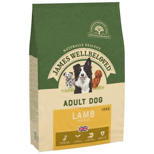 Sparpaket: 2x12kg James Wellbeloved Adult Lamm & Reis Hundefutter trocken