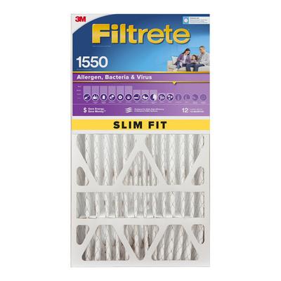 3M Filtrete 16" x 25" x 3 3/4" MPR 1550 Slim Fit Ultra Allergen Reduction Deep Pleat Filter 70006961323