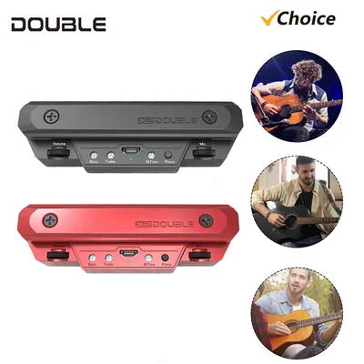 Double x0 Gitarren Pickup Preamp Sound hole Pickup mit Lautstärke regler Musik instrumenten zubehör für Akustik gitarre