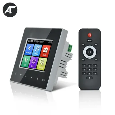 Bluetooth-In-Wall-Soundverstärker, Heimkino-Soundsystem, Stereo-Wandplatte, unterstützt FM-Radio, USB, Hotel, Restaurant, Wohnen