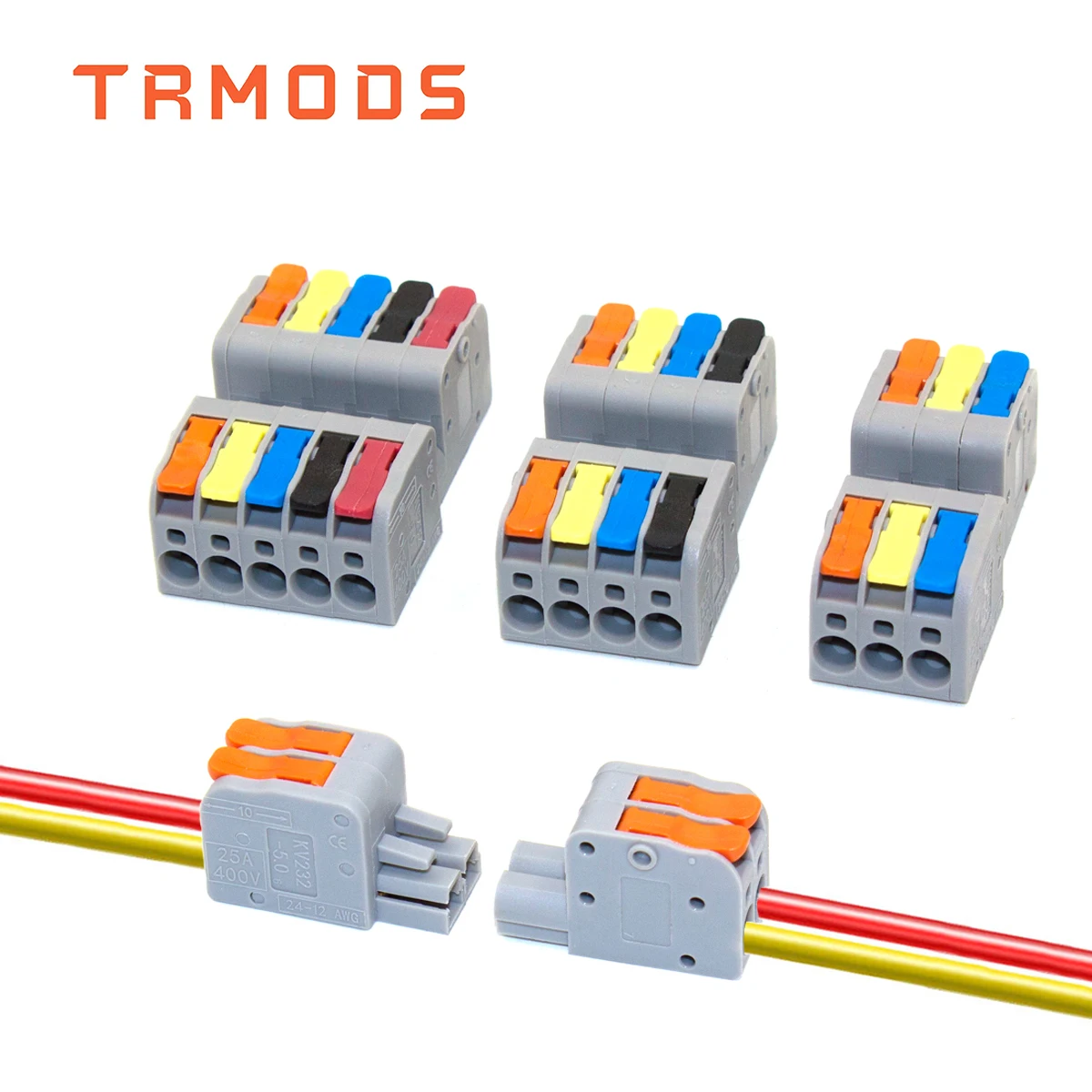 10PCS Draht Stecker Universal Compact Splitter Lampe Verdrahtung Kabel Stecker Docking Plug-in Schnell Leiter Terminal Block Image