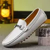 MAEDEF Modische Lederschuhe, Business-Schuhe, schwarze Slipper, leichte Slip-on-Schuhe für Herren, elegant, lässig, Party, Hochzeit, Lederschuh