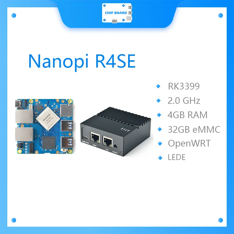 NanoPi R4SE: 4 GB RAM – 32 GB eMMC – Mit einzigartigem MAC-Adresse Image