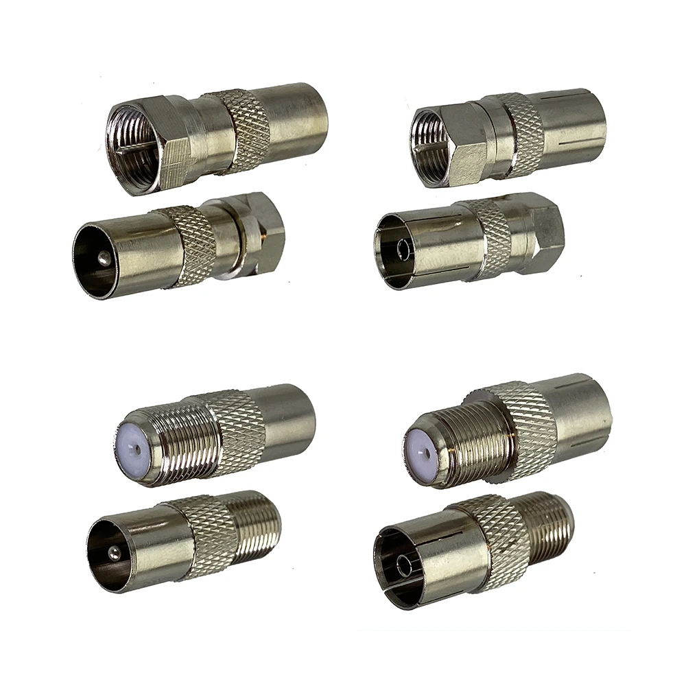 1 stücke Stecker Adapter F TV zu IEC PAL DVB-T Stecker & Buchse RF Koaxial Konverter Draht Terminals 50 ohm Neue Image