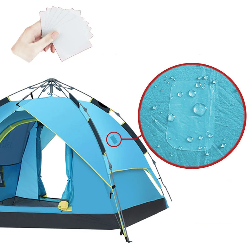 10 stücke transparentes TPU wasserdichtes Patch Outdoor Zelt Reparatur band aufblasbares Spielzeug Pool Float Air Bed Patch Kit Reparatur band stark Image