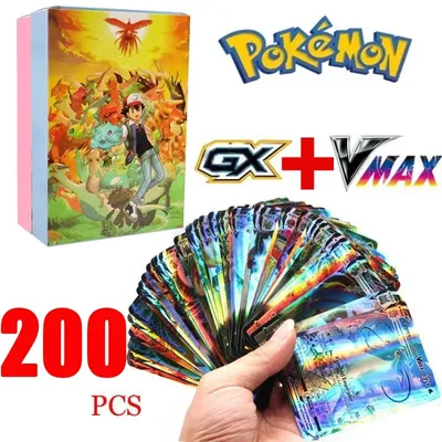 200 stücke Pokemon Karten Englisch Italienisch Französisch Deutsch spielen Charizard Vmax GX Anime Image