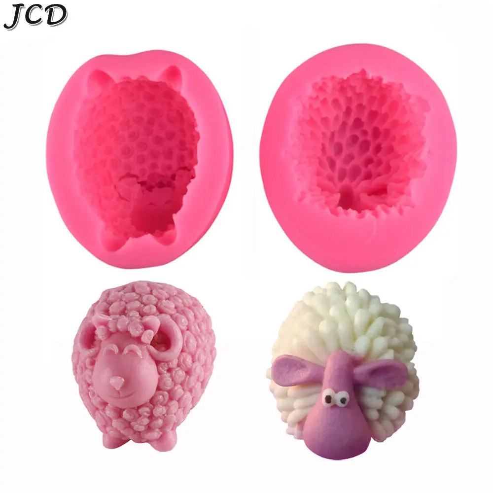 JCD 3D Nette Schafe Silikon Formen DIY Handgemachte Tier Kerze, Der Seife Ton Gips Harz Formen Kuchen Dekorieren Werkzeuge Image