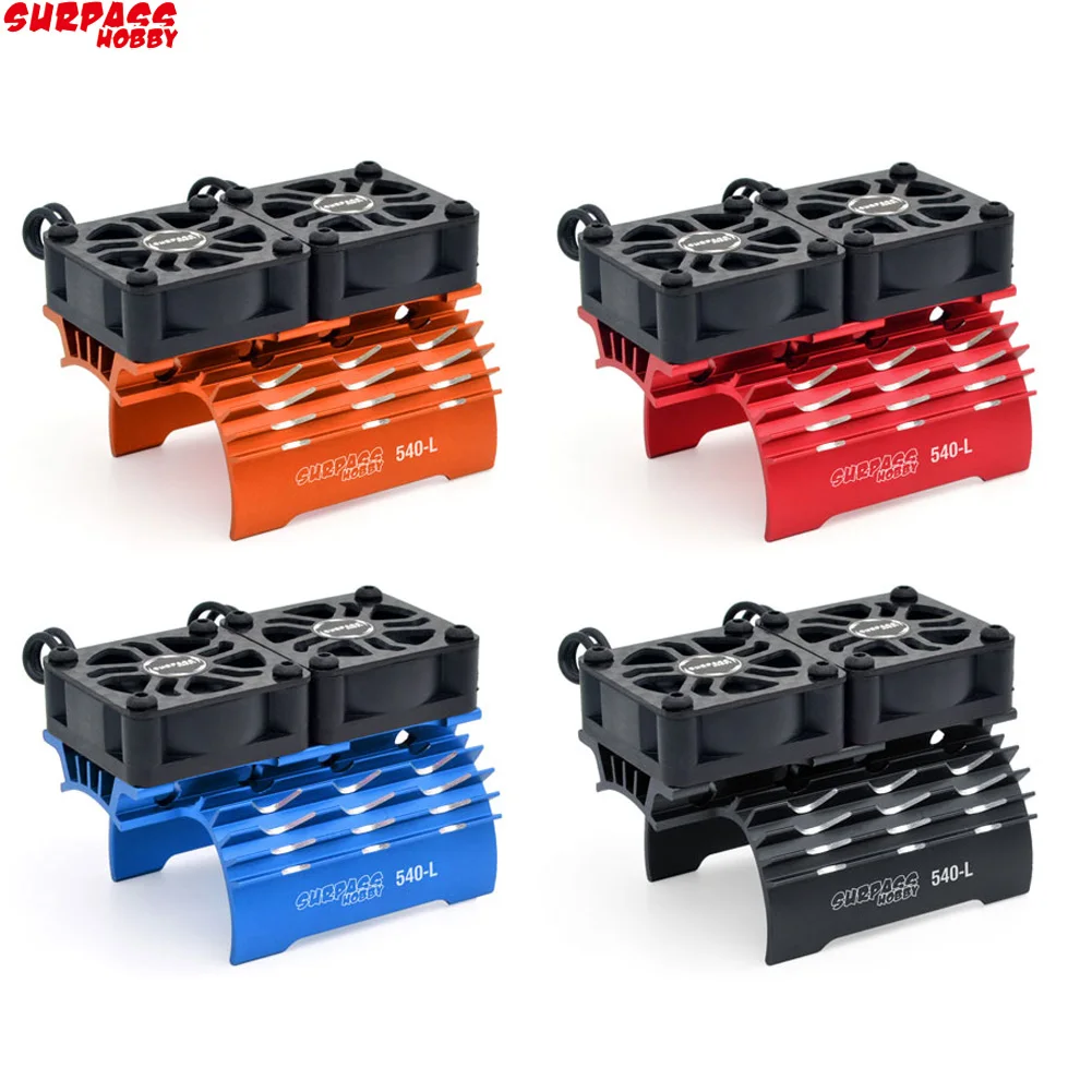 Surpass Hobby 540 Elektrischer Metallmotor-Kühlventilator 36mm Doppelkühlventilatoren Kühlkörper Geeignet für Alle 1/8 1/10 Modellautos RC-Teile
