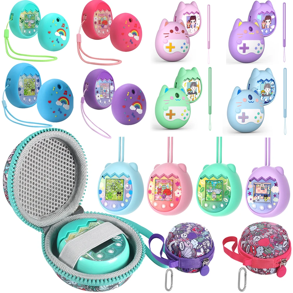 Trage tasche für Tamagotchi Pix tragbare stoß feste Maschine Silikon Aufbewahrung tasche virtuelle elektronische digitale wasserdichte Tasche Image