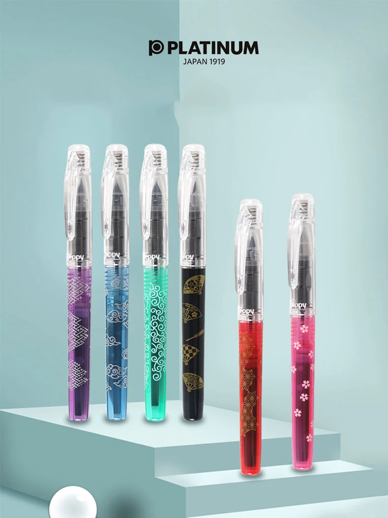 Begrenzte Japanischen PLATIN Brunnen Pen F-spitze PSQ-500 Austauschbare Tinte Patrone Image