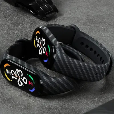 Für Xiaomi Mi Band 7 Carbon faser strap nfc Armband smartwatch MIband 5 silikon armband correa Mi Image