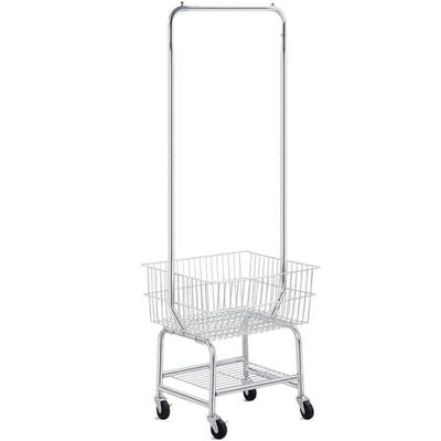 Rolling Laundry Cart with Hanging Rack