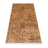 Brown 87 x 32 x 0.4 in Area Rug - Foundry Select Uldis Cotton Area Rug w/ Non-Slip Backing Metal | 87 H x 32 W x 0.4 D in | Wayfair