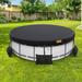 STARTWO Dustproof Round Pool Covers for Above Ground Pools 10.0 H x 180.0 W x 180.0 D in Black | 15 ft. W | Wayfair XCP117-38-X