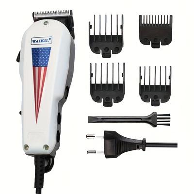 Professional Hair Clippers With Lcd Display, Stainless Steel Blades, Electric Corded Haircutting Kit, Rechargeable For Salon Use, Includes Guide Combs And Accessories