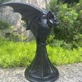1pc Classic Bat Statue - Resin Garden & Home Decor, Perfect For Halloween, Tabletop Display