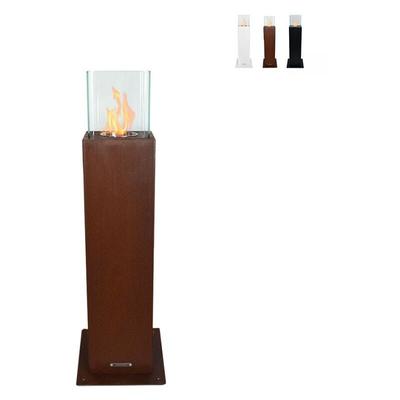 Divina Fire - Bioethanol-Standkamin für den Garten, Außenbereich, Säulendesign, Capri 70 - Braun Image