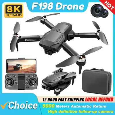 New F198 Drone Professional Dual Camera With 1080P WIFI FPV HD Aerial Photography Wide Angle