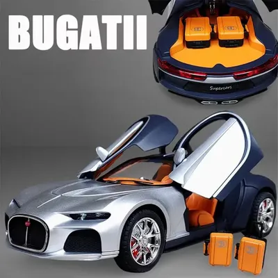 1/24 Scale Bugatti Atlantic Toys Model Car Alloy Diecasts Model Vehicle with Light Sound Super Sport