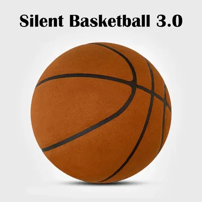 Silent Basketball Size 7 (29.5")/5# Dribbling Indoor Grooved Airless Foam Basketball Quiet Dribbling