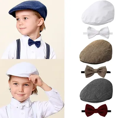 Baby Hat Kids Cap Toddler Weddding Birthday Baptism Accessorie Newborn Christening Newsboy Vintage