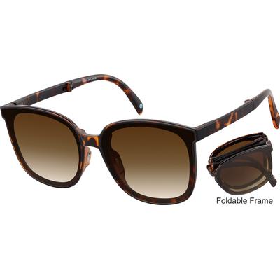 Zenni Women's Sunglasses Tortoiseshell Plastic Full Rim Frame