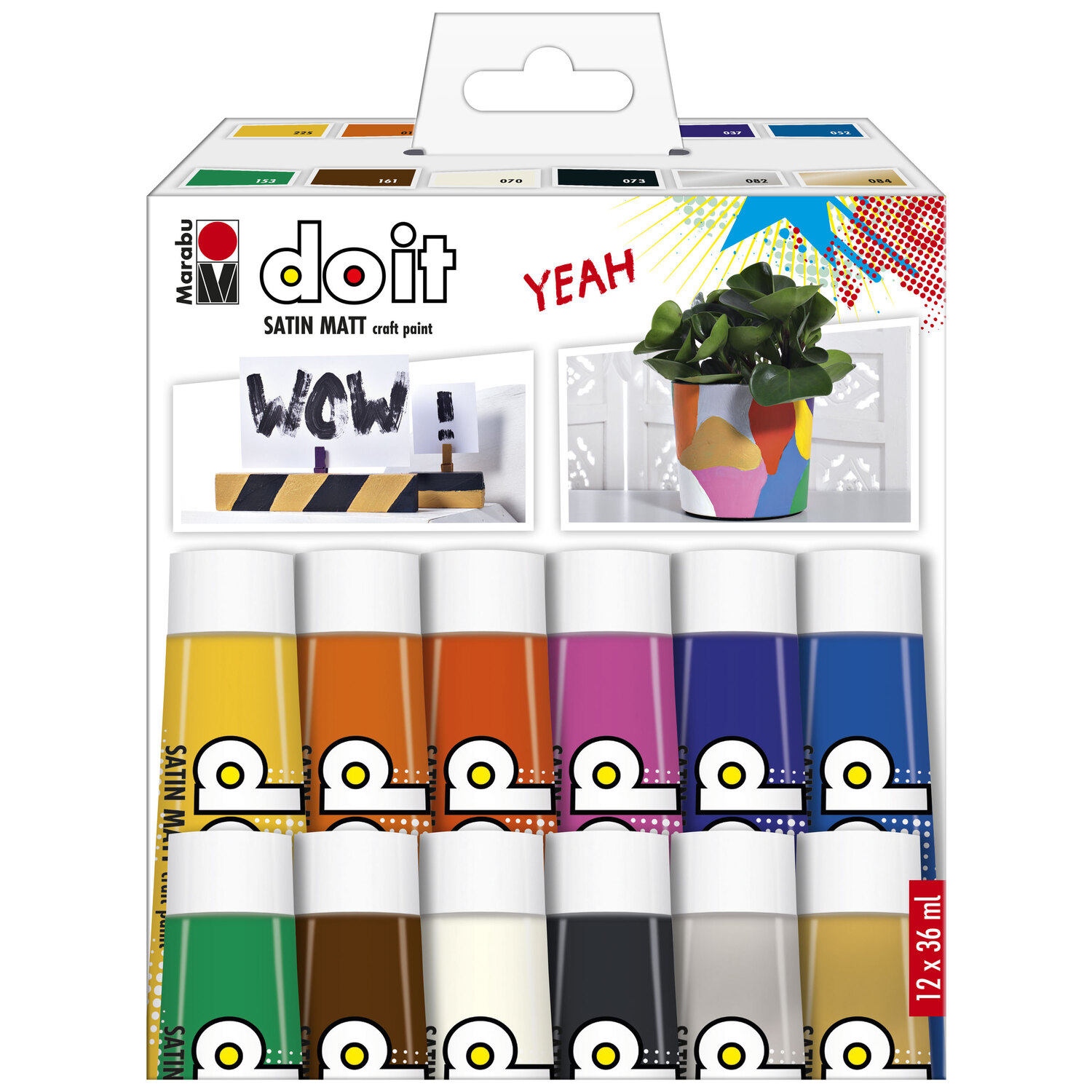 Marabu Peintures acryliques Do It,12 x 36 ml