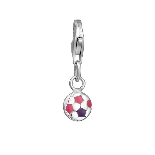 Nenalina - Fußball Emaille 925 Sterling Silber Charms & Kettenanhänger 1 ct Damen