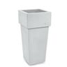 Cache pot quadrato in resina 'Gemini' h. 70 cm. Bianco