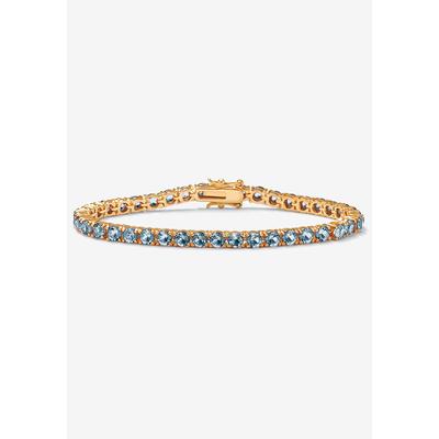 Women's Birthstone Tennis Bracelet In Gold-Plated by PalmBeach Jewelry in March