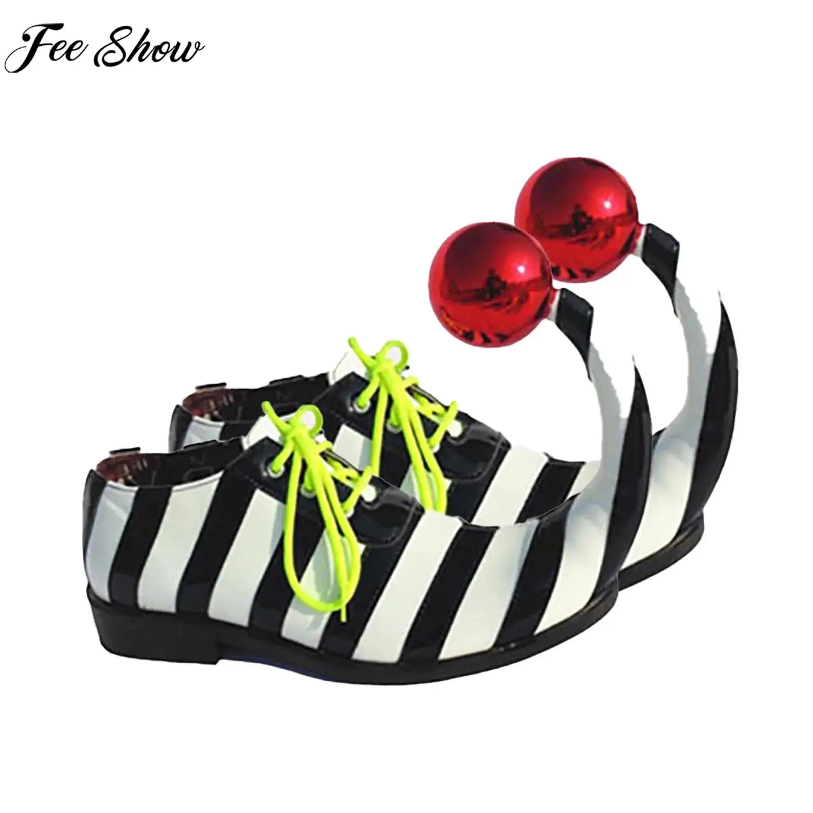 Erwachsene Clown-Schuhe mit rotem Ball, Halloween, Karneval, Mottoparty, lustig, Zirkus, Club, Cosplay, Performance, Kostümzubehör
