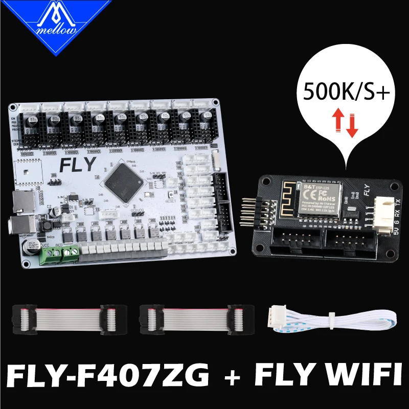 2021 Mellow FLY-F407ZG + Wifi 9 Motor Sticks Reprap 32-Bit Für TMC2225 TMC2209 Motherboard Mit 6 Extruder 3D drucker Voron Image