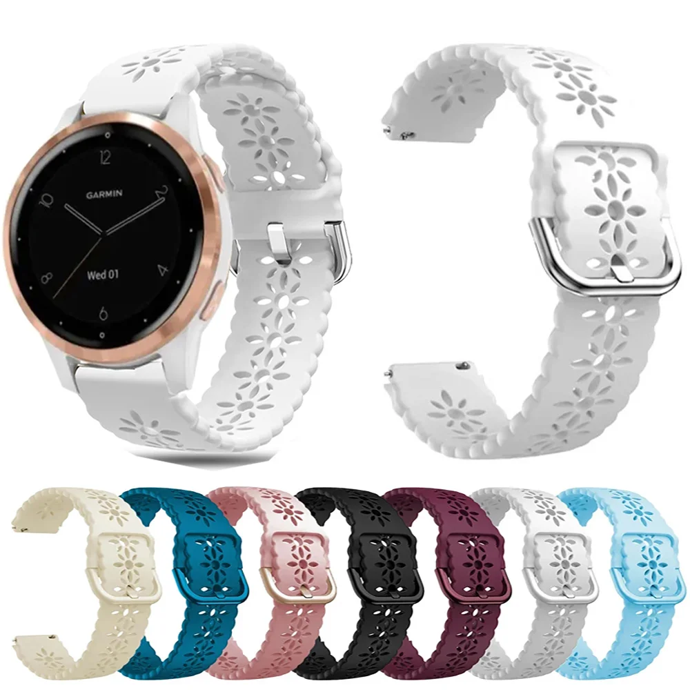 18mm Armband Armband für Garmin Venu 2s vivo active 3s 4s/vivomove 3s Sport Silikon Smartwatch Band Armbänder für Venu2s Image