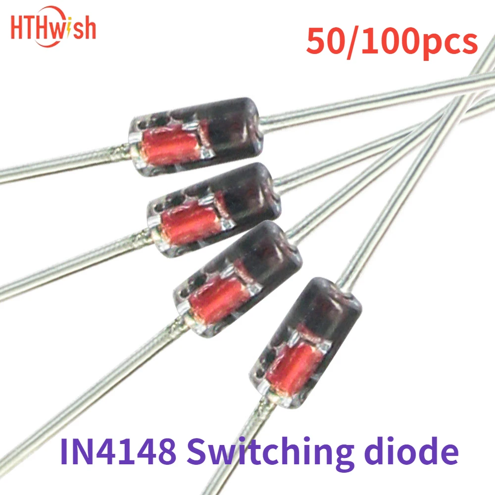50 Stück/100 Stück IN4148 Schaltdiode 200 mA 100 V DO-35 Dioden Image