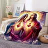 6 Größe gnädige Jesus Christian Gott Flanell Kunst Decke werfen Sofa Bettdecke vier Jahreszeiten