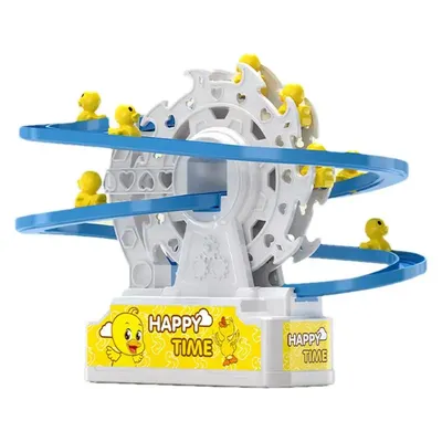 Enten Achterbahn Spielzeug Spur Spielzeug Achterbahn mit kleinen Enten Achterbahn Spielset Tier Klettern Treppen Spielzeug mit Image