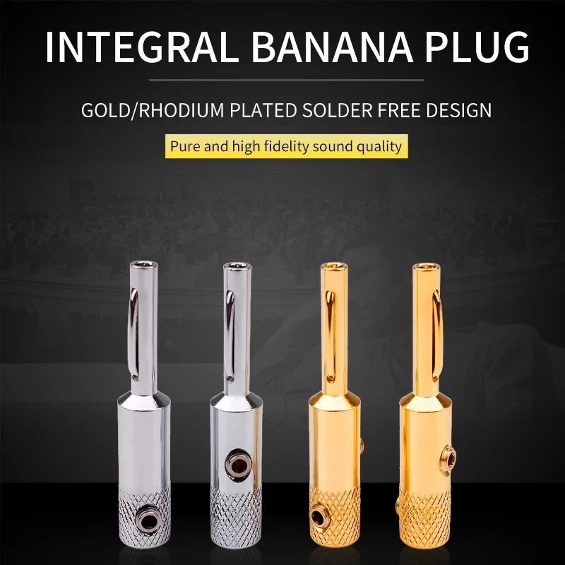 YYTCG- Stecker Korrosionsbeständige Bananenstecker, Audio, Video, Verstärker, Lautsprecher, Kabelbuchsen, 4 Stück Image