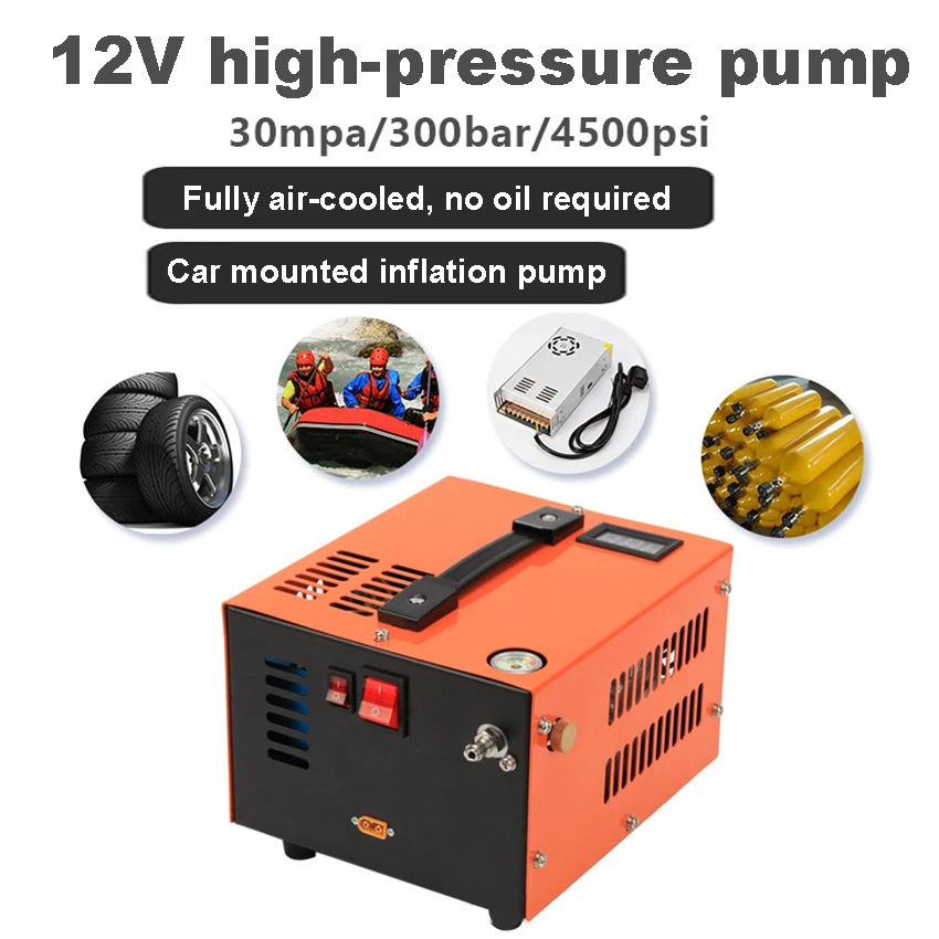 110V/220V PCP-Luft kompressor 4500psi 30mbar Pumpen öl/wasserfreier Hochdruck für Luftgewehr-Tauch flasche Dual-Use 12V-220V