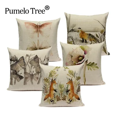 Thermische Weihnachten Stil Streifen Dorf Floral Samt Deer Sofa Betten 45Cm x 45Cm Platz Sofa Bett Image