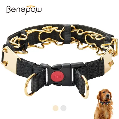 Benepaw Edelstahl Hunde zinken halsbänder verstellbare Haustier Choke Prise Halsband Hoch leistungs Image